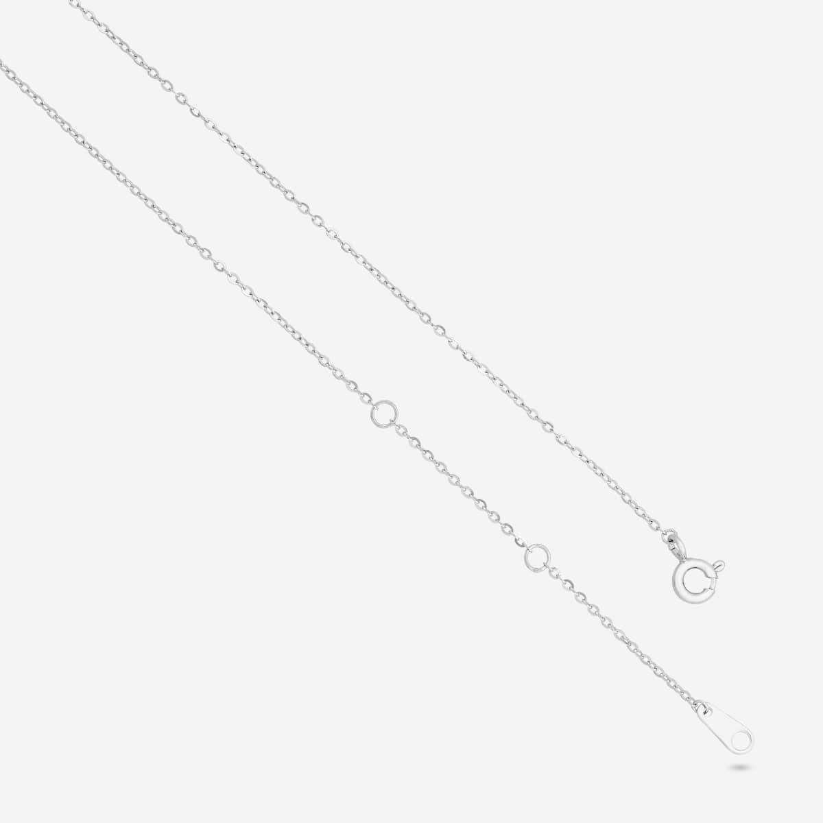 Silver Chain Pendant Earring Set 92.5 Silver Pendant with Chain and Earring Set 200621