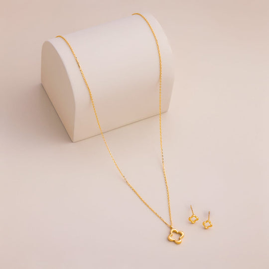 Silver Chain Pendant Earring Set 92.5 Silver Pendant with Chain and Earring Set 200621