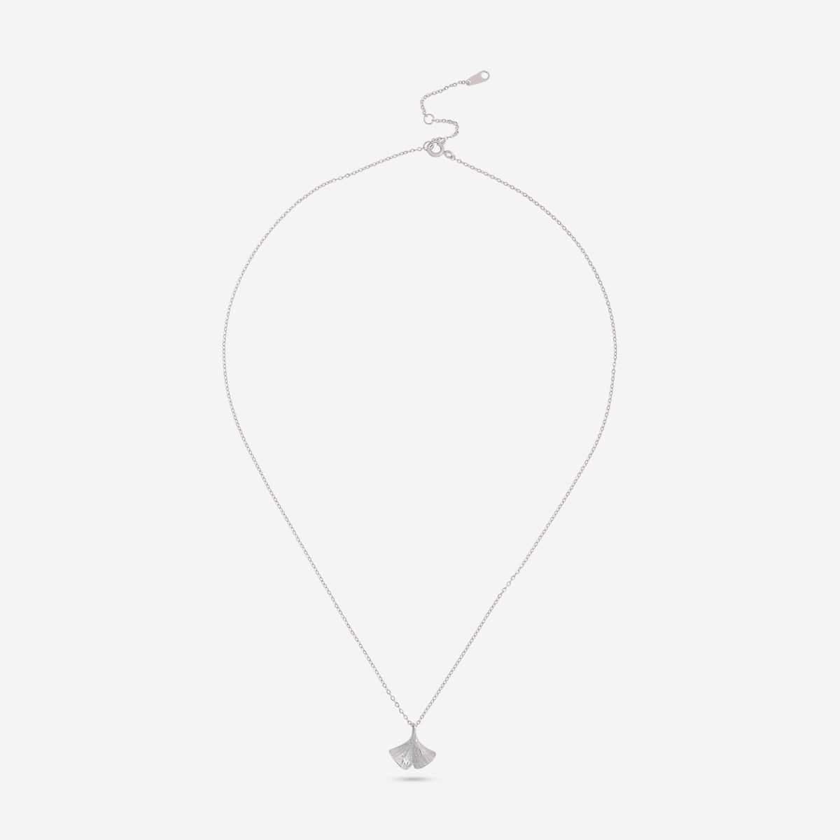 Silver Chain Pendant Earring Set 92.5 Silver Pendant with Chain and Earring Set 200622