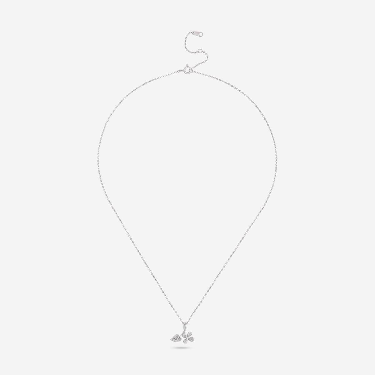 Silver Chain Pendant Earring Set 92.5 Silver Pendant with Chain and Earring Set 200623