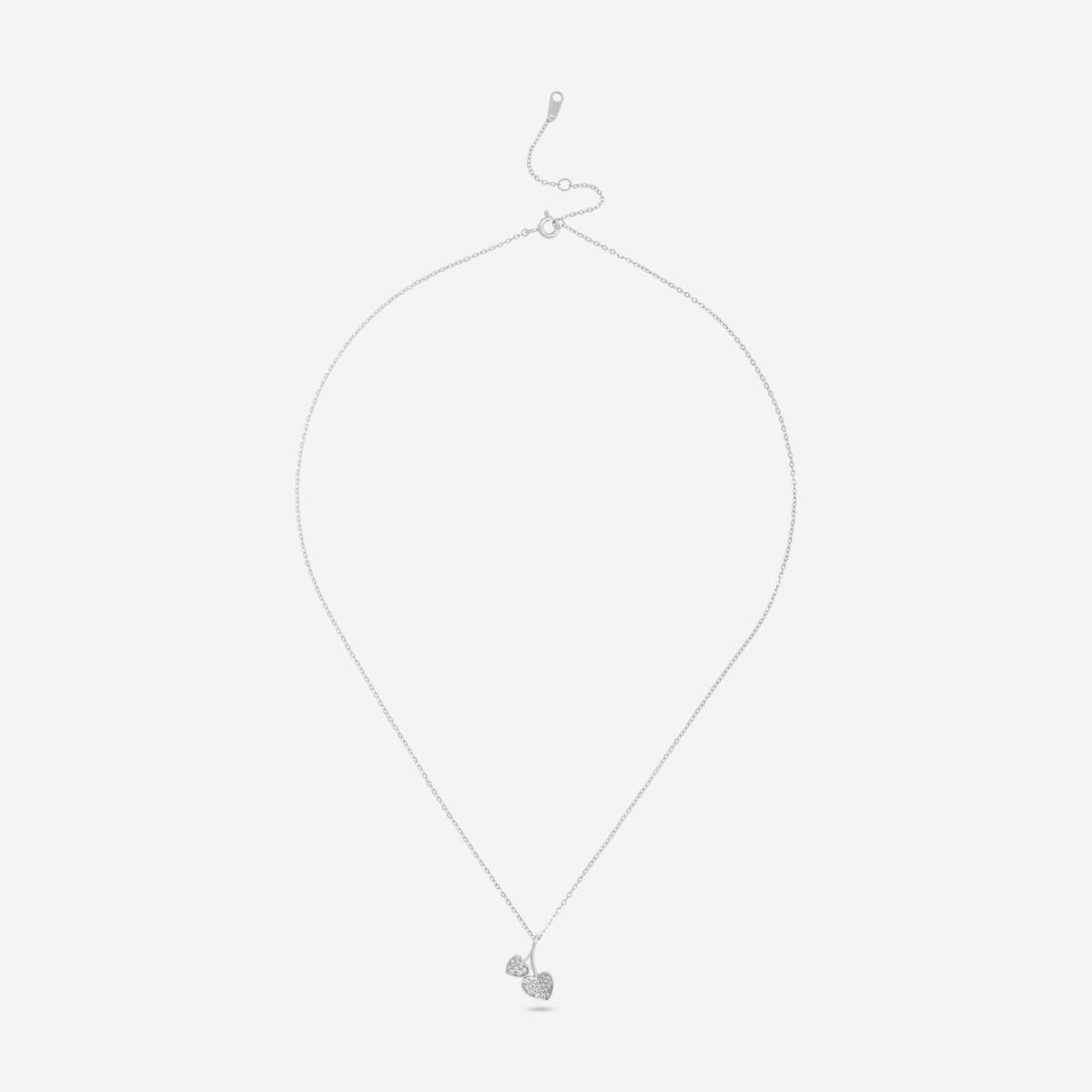 Silver Chain Pendant Earring Set 92.5 Silver Pendant with Chain and Earring Set 200625