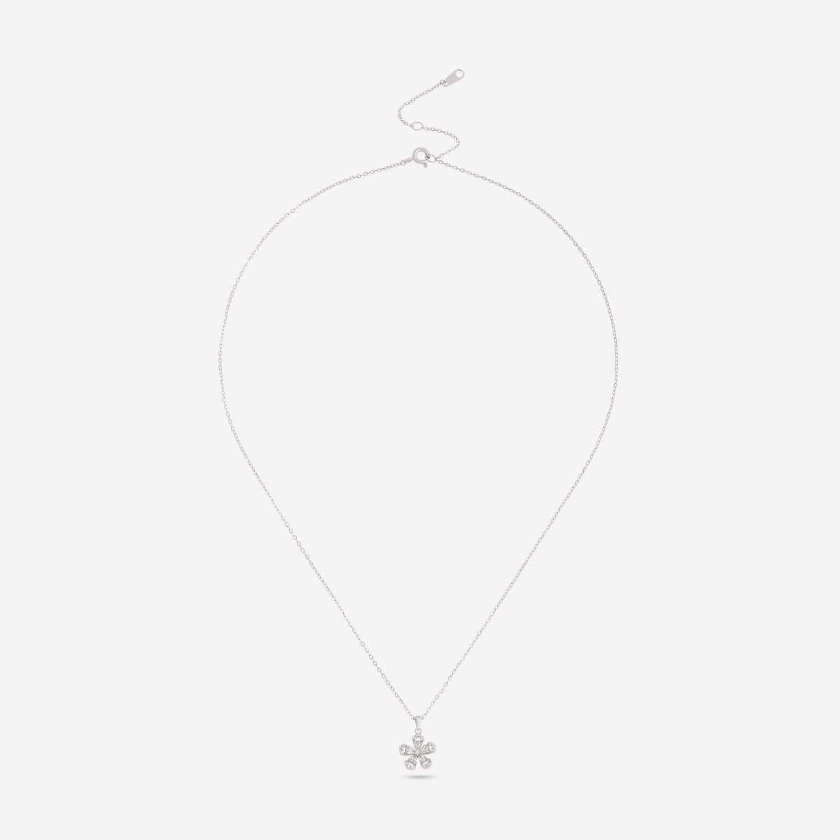 Silver Chain Pendant Earring Set 92.5 Silver Pendant with Chain and Earring Set 200626