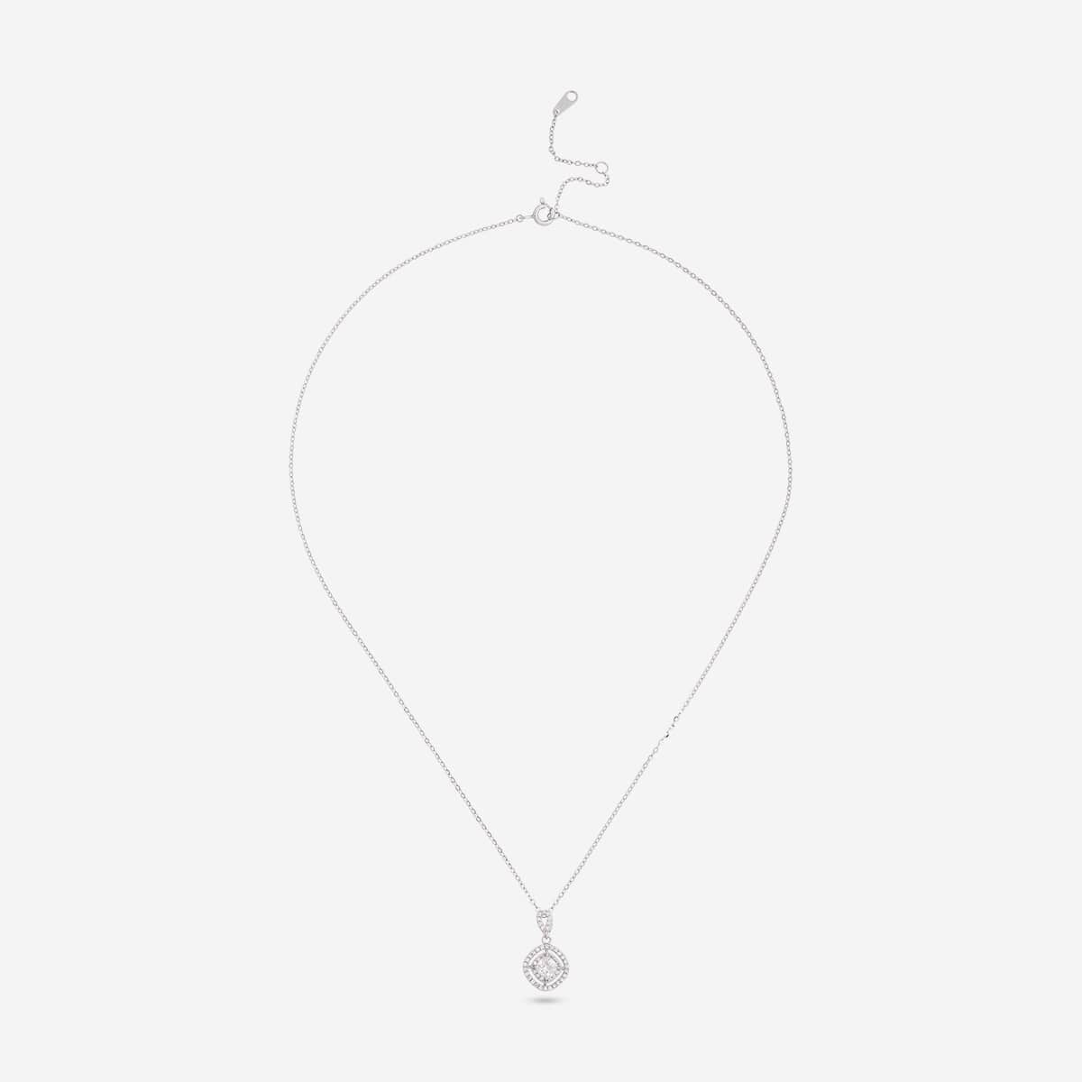 Silver Chain Pendant Earring Set 92.5 Silver Pendant with Chain and Earring Set 200630