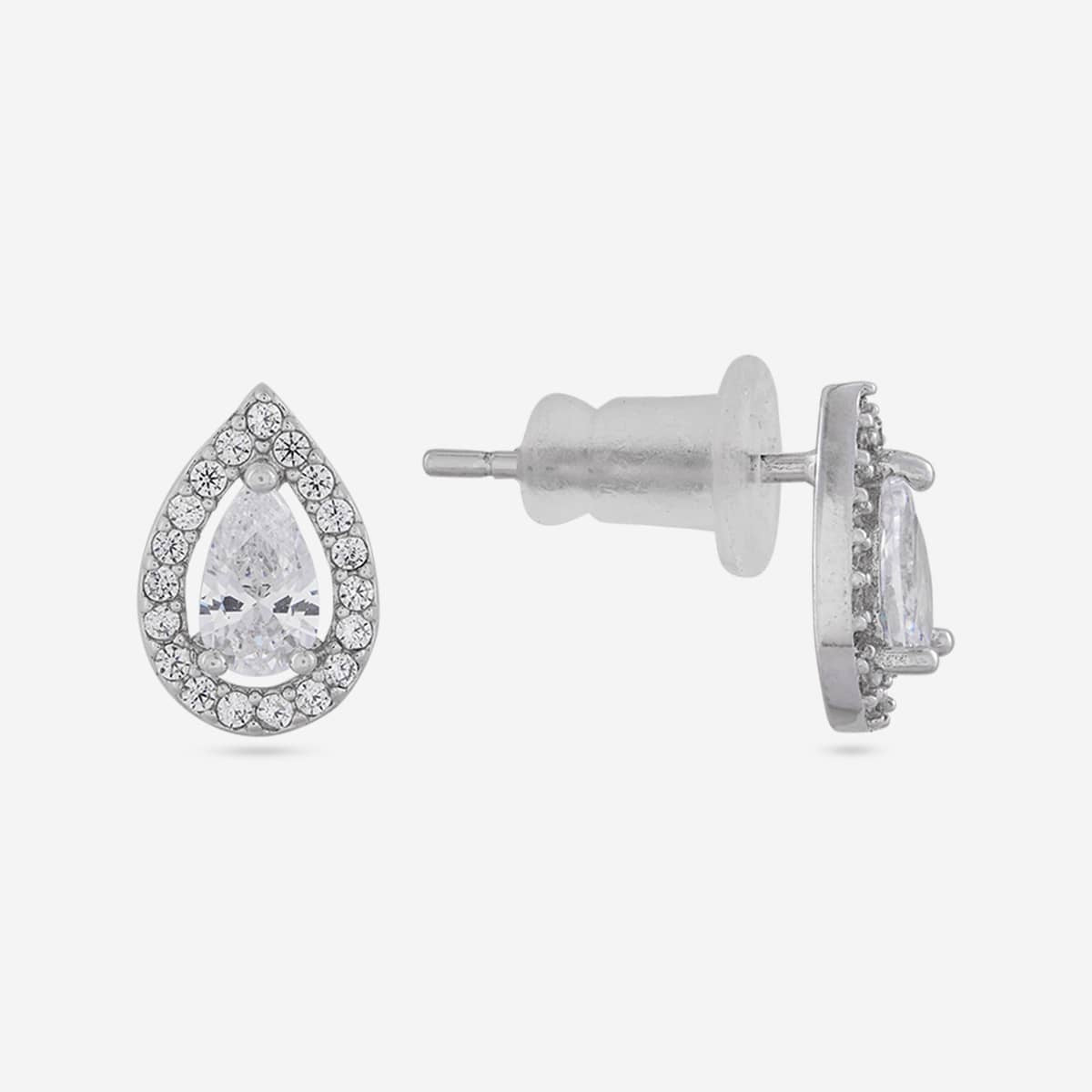 Silver Chain Pendant Earring Set 92.5 Silver Pendant with Chain and Earring Set 200631