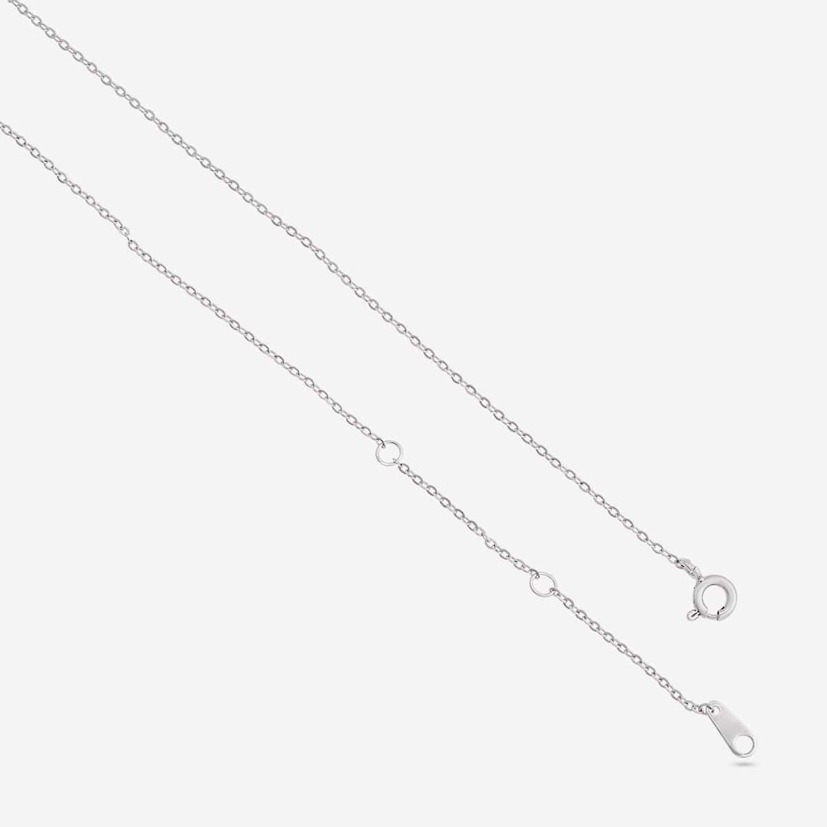 Silver Chain Pendant Earring Set 92.5 Silver Pendant with Chain and Earring Set 200631