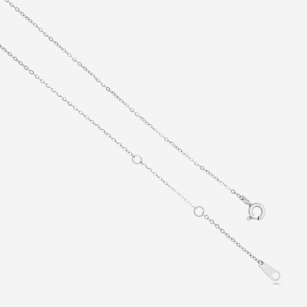 Silver Chain Pendant Earring Set 92.5 Silver Pendant with Chain and Earring Set 200635