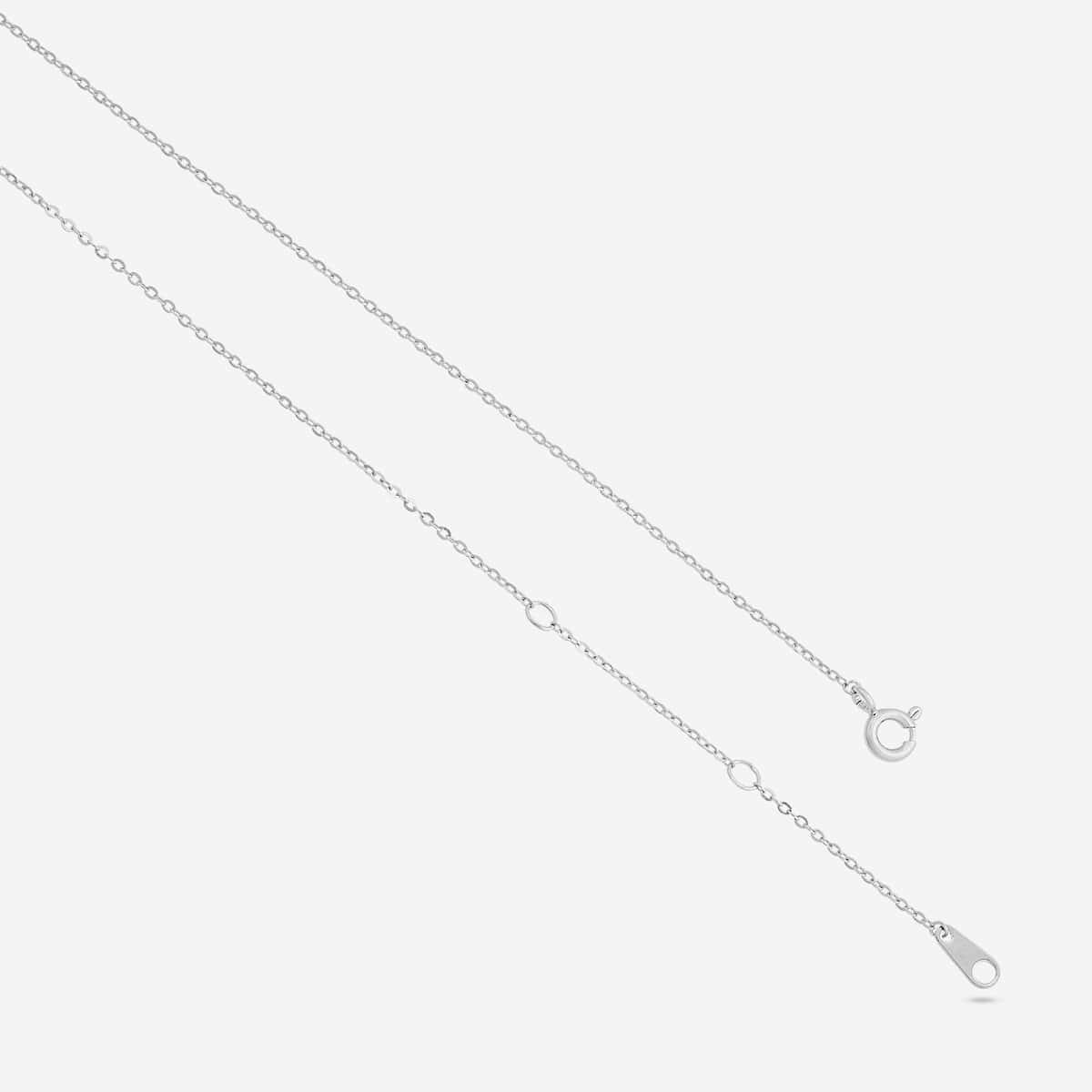 Silver Chain Pendant Earring Set 92.5 Silver Pendant with Chain and Earring Set 200637