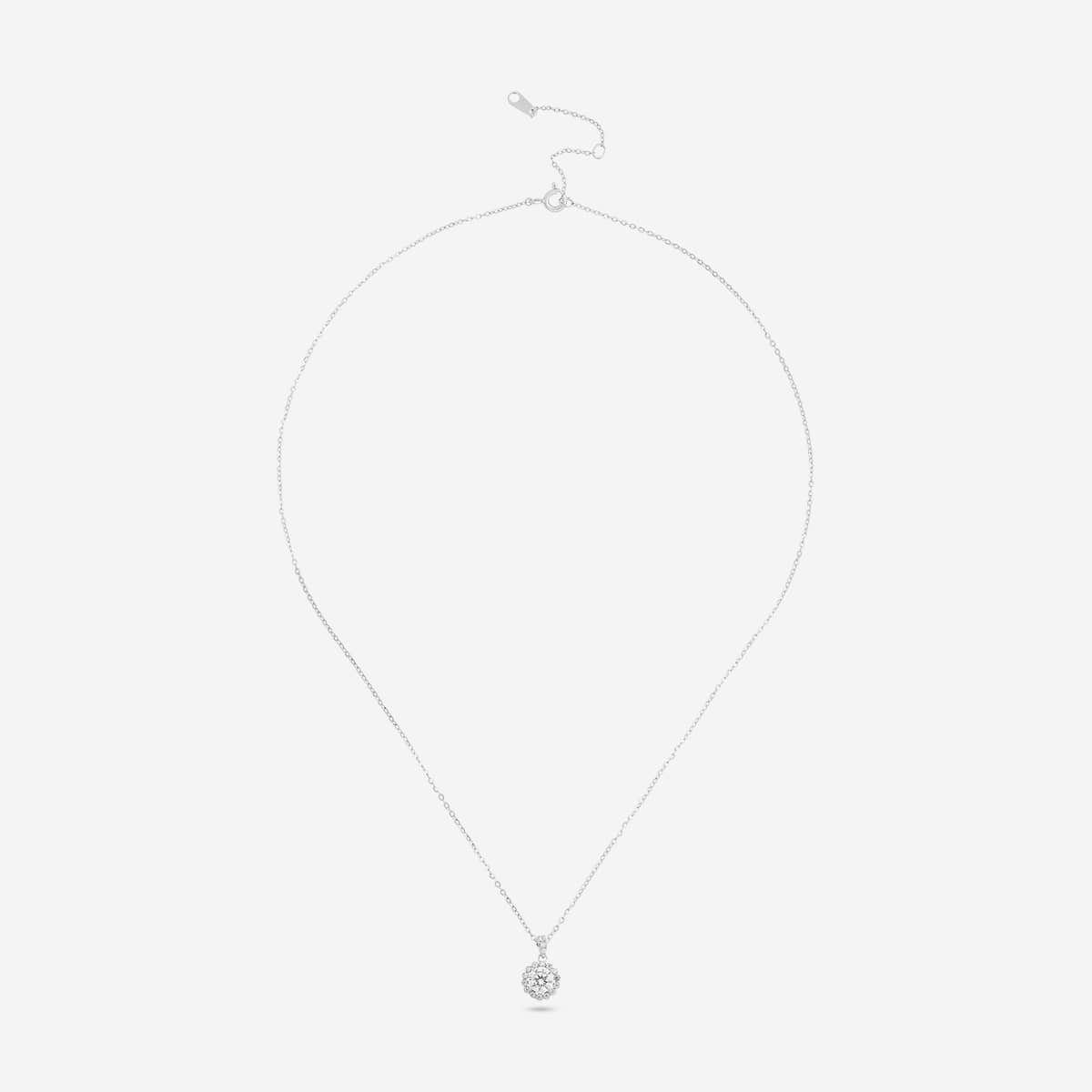 Silver Chain Pendant Earring Set 92.5 Silver Pendant with Chain and Earring Set 200637