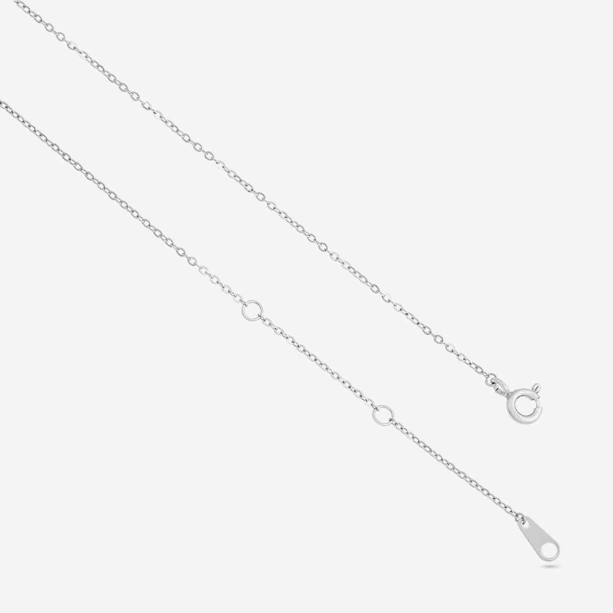 Silver Chain Pendant Earring Set 92.5 Silver Pendant with Chain and Earring Set 200638
