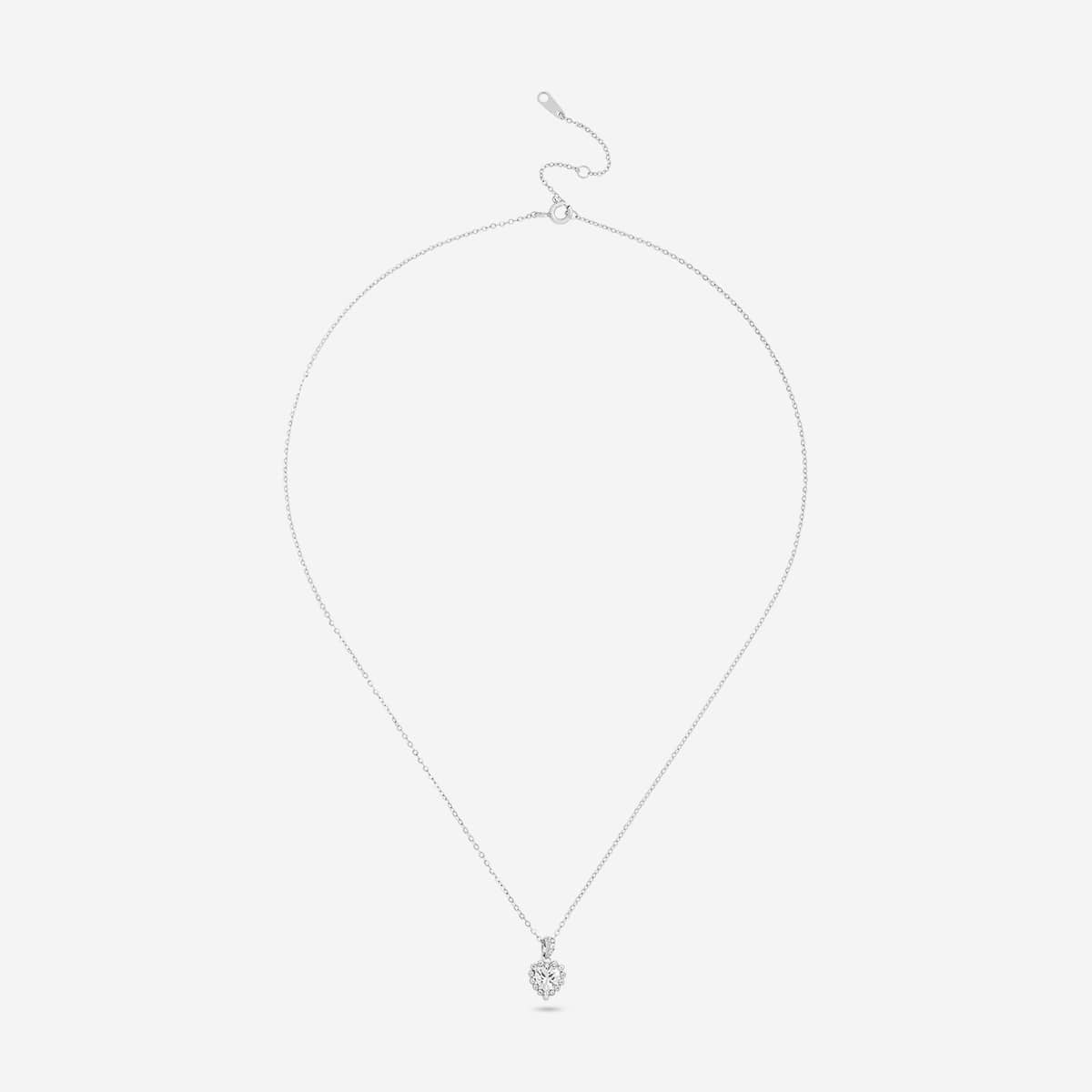Silver Chain Pendant Earring Set 92.5 Silver Pendant with Chain and Earring Set 200638
