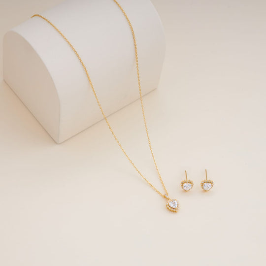 Silver Chain Pendant Earring Set 92.5 Silver Pendant with Chain and Earring Set 200638