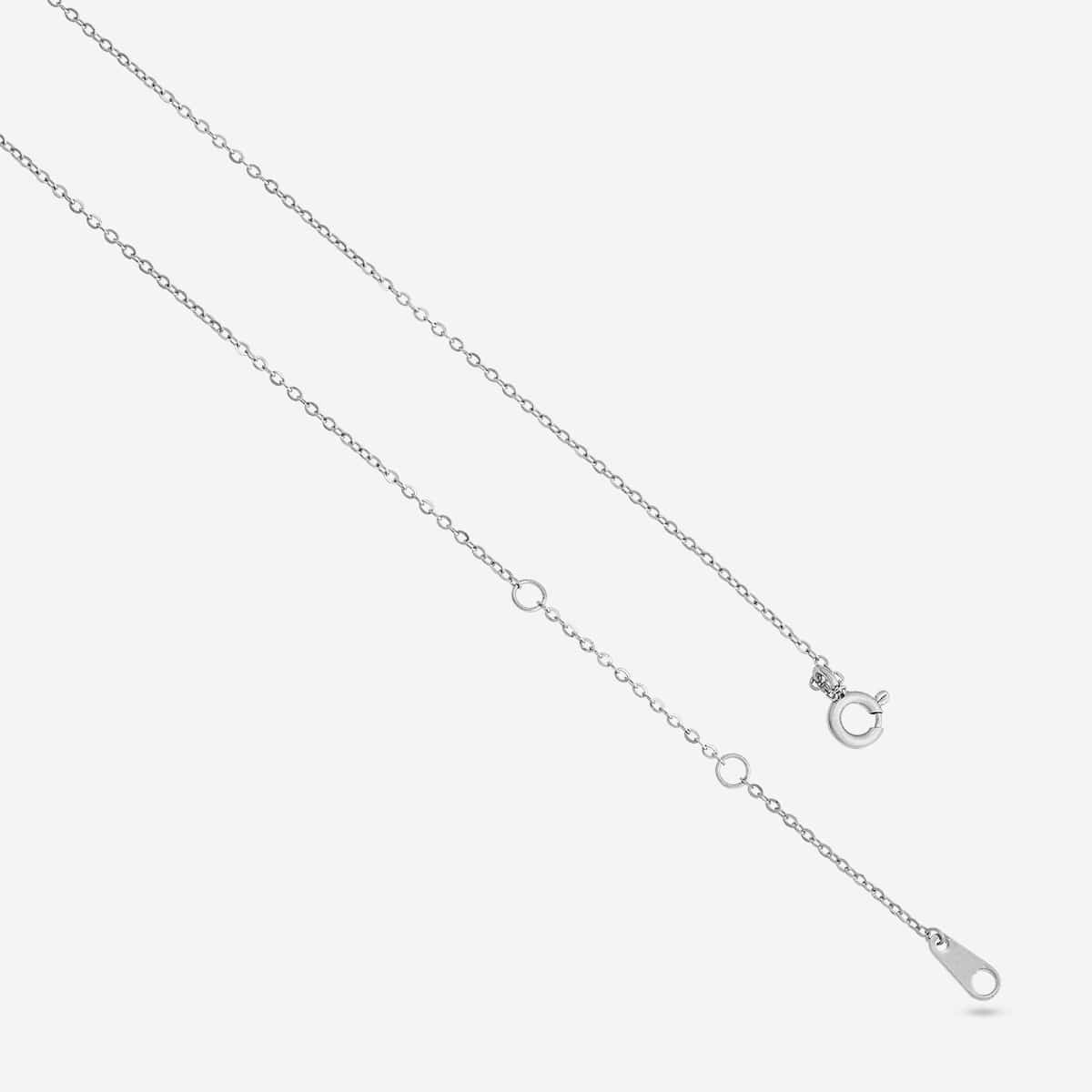 Silver Chain Pendant Earring Set 92.5 Silver Pendant with Chain and Earring Set 200641