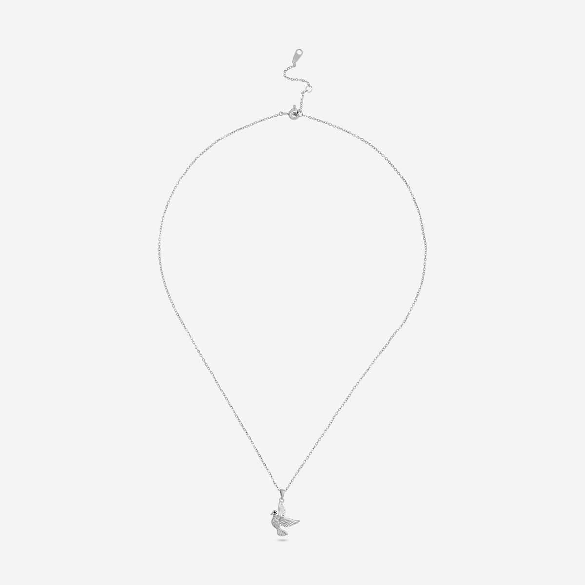 Silver Chain Pendant Earring Set 92.5 Silver Pendant with Chain and Earring Set 200641