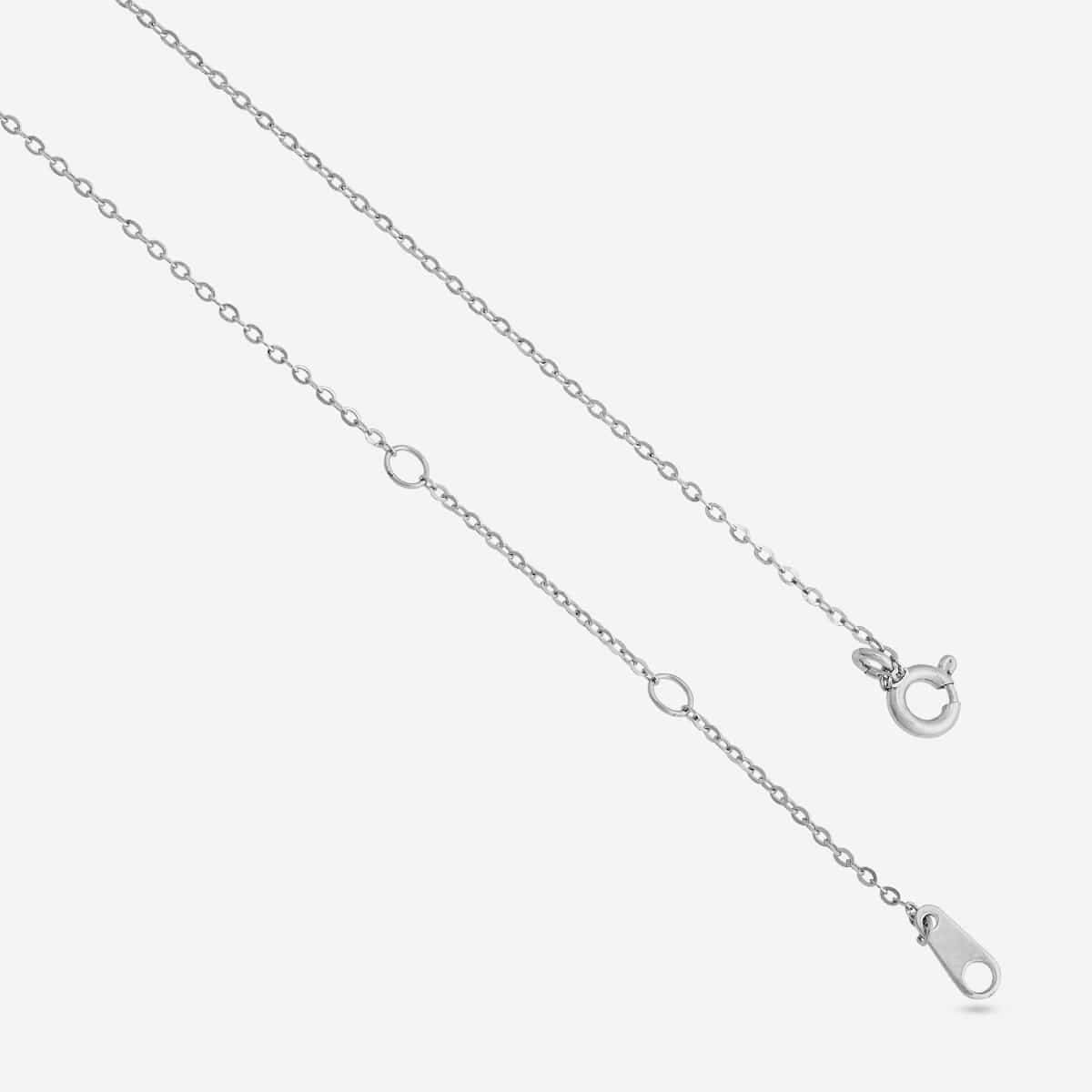 Silver Chain Pendant Earring Set 92.5 Silver Pendant with Chain and Earring Set 200642