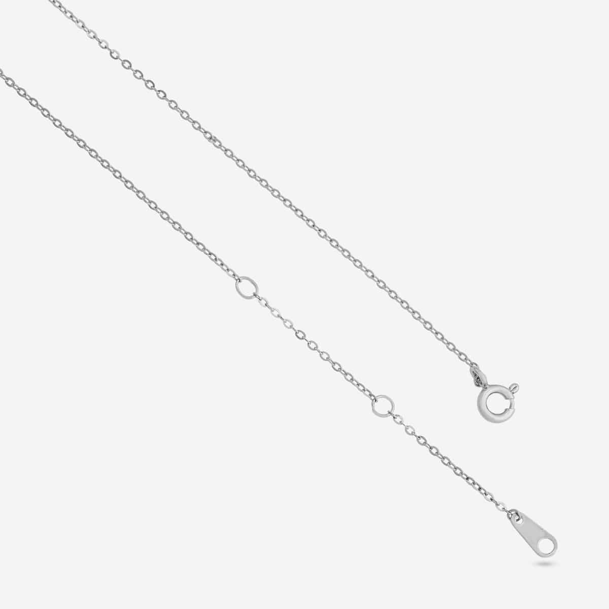 Silver Chain Pendant Earring Set 92.5 Silver Pendant with Chain and Earring Set 200644