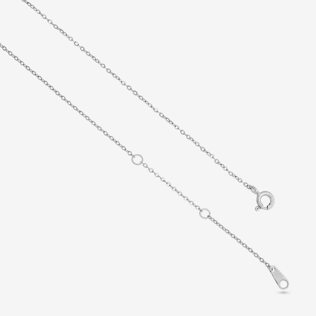 Silver Chain Pendant Earring Set 92.5 Silver Pendant with Chain and Earring Set 200648