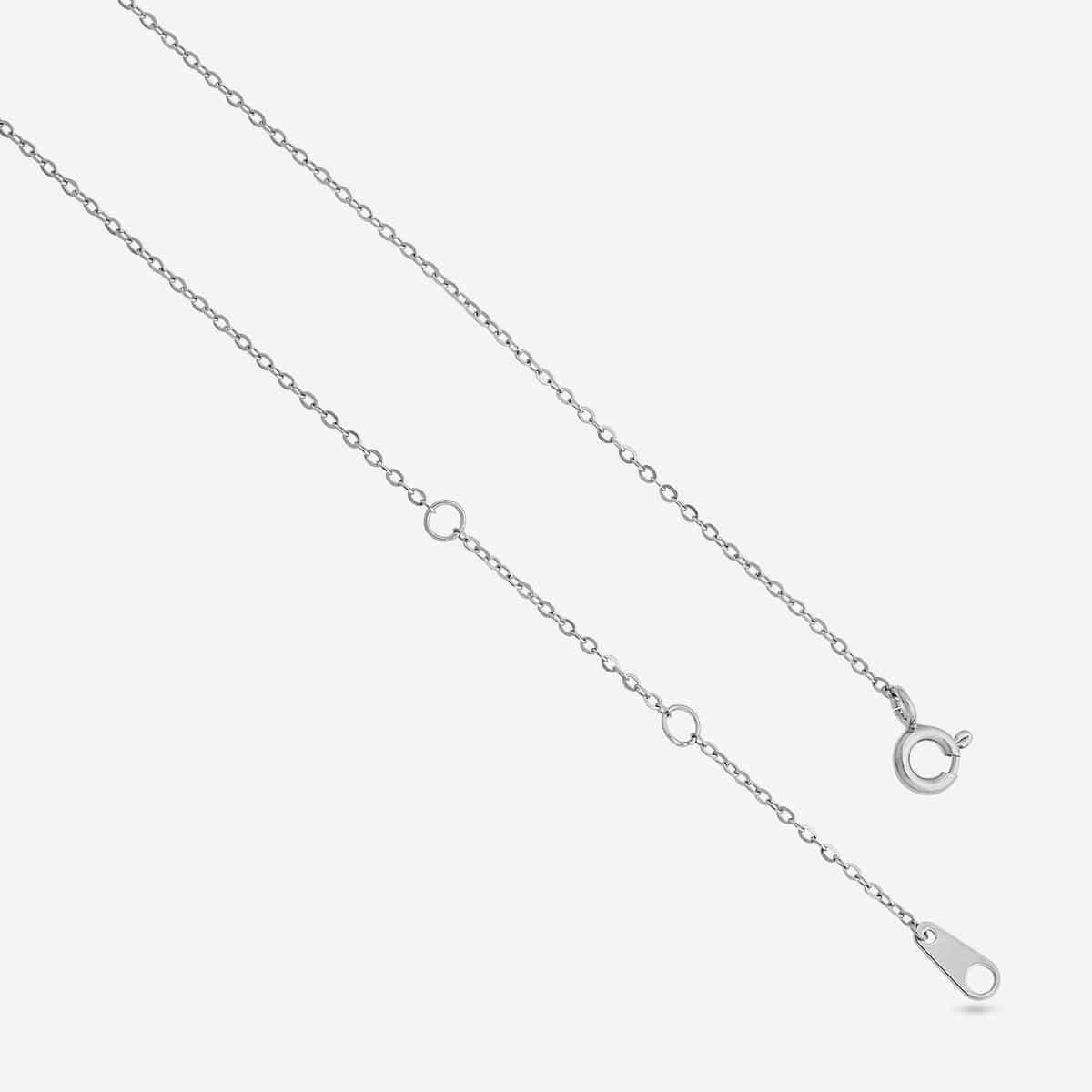 Silver Chain Pendant Earring Set 92.5 Silver Pendant with Chain and Earring Set 200649