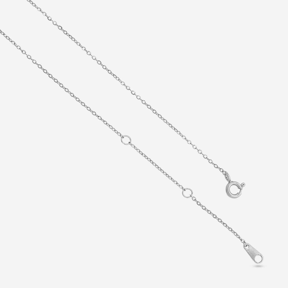 Silver Chain Pendant Earring Set 92.5 Silver Pendant with Chain and Earring Set 200650