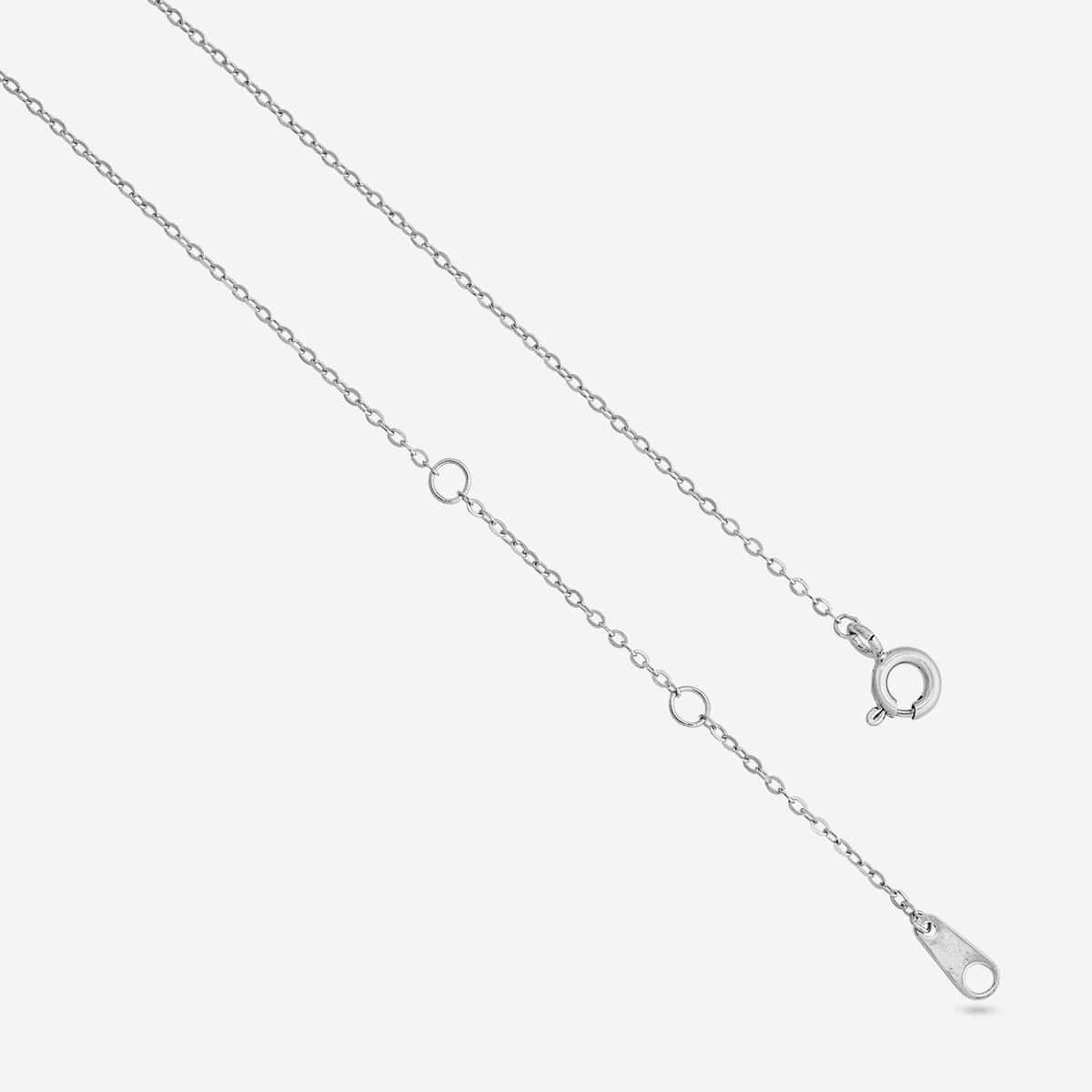 Silver Chain Pendant Earring Set 92.5 Silver Pendant with Chain and Earring Set 200651