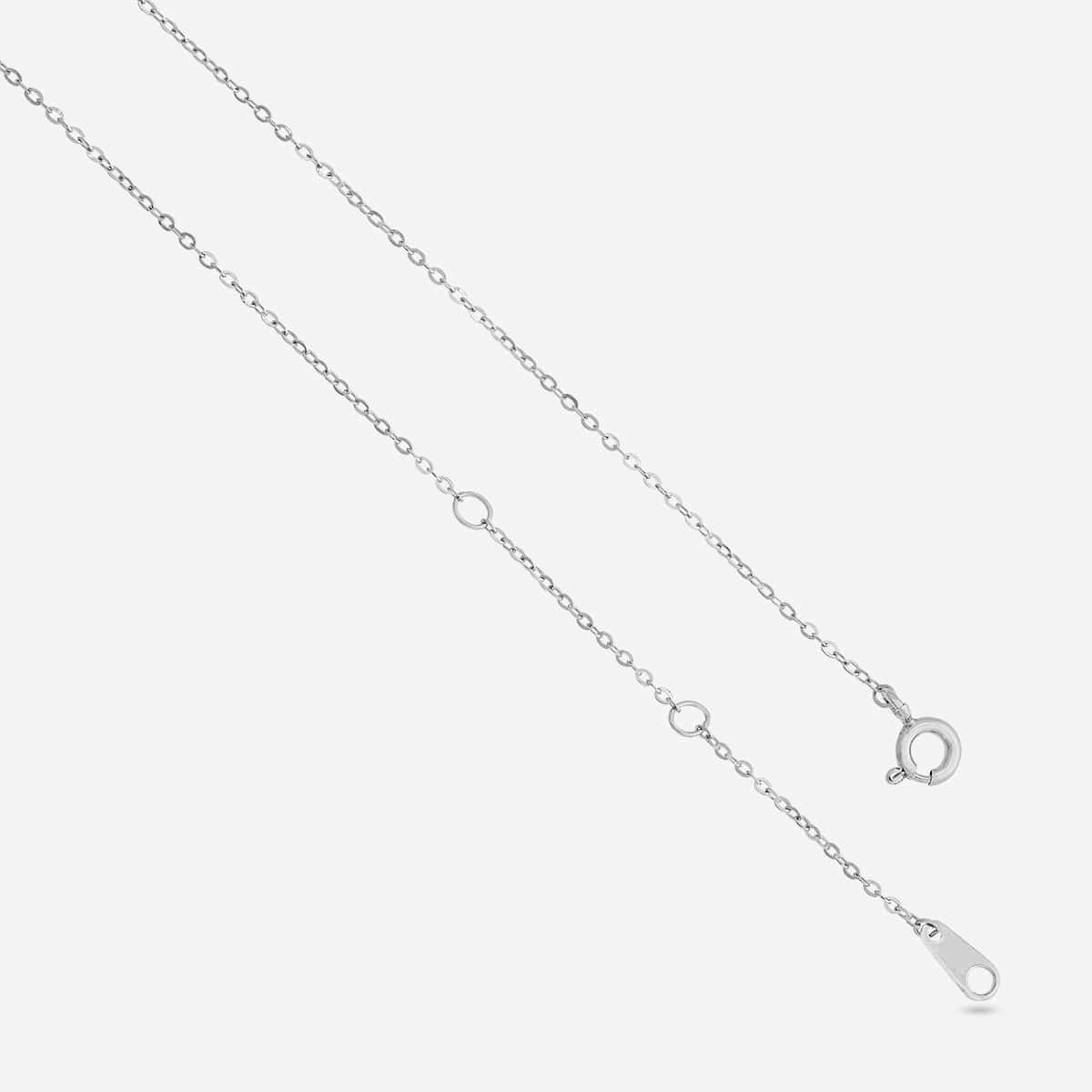 Silver Chain Pendant Earring Set 92.5 Silver Pendant with Chain and Earring Set 200652