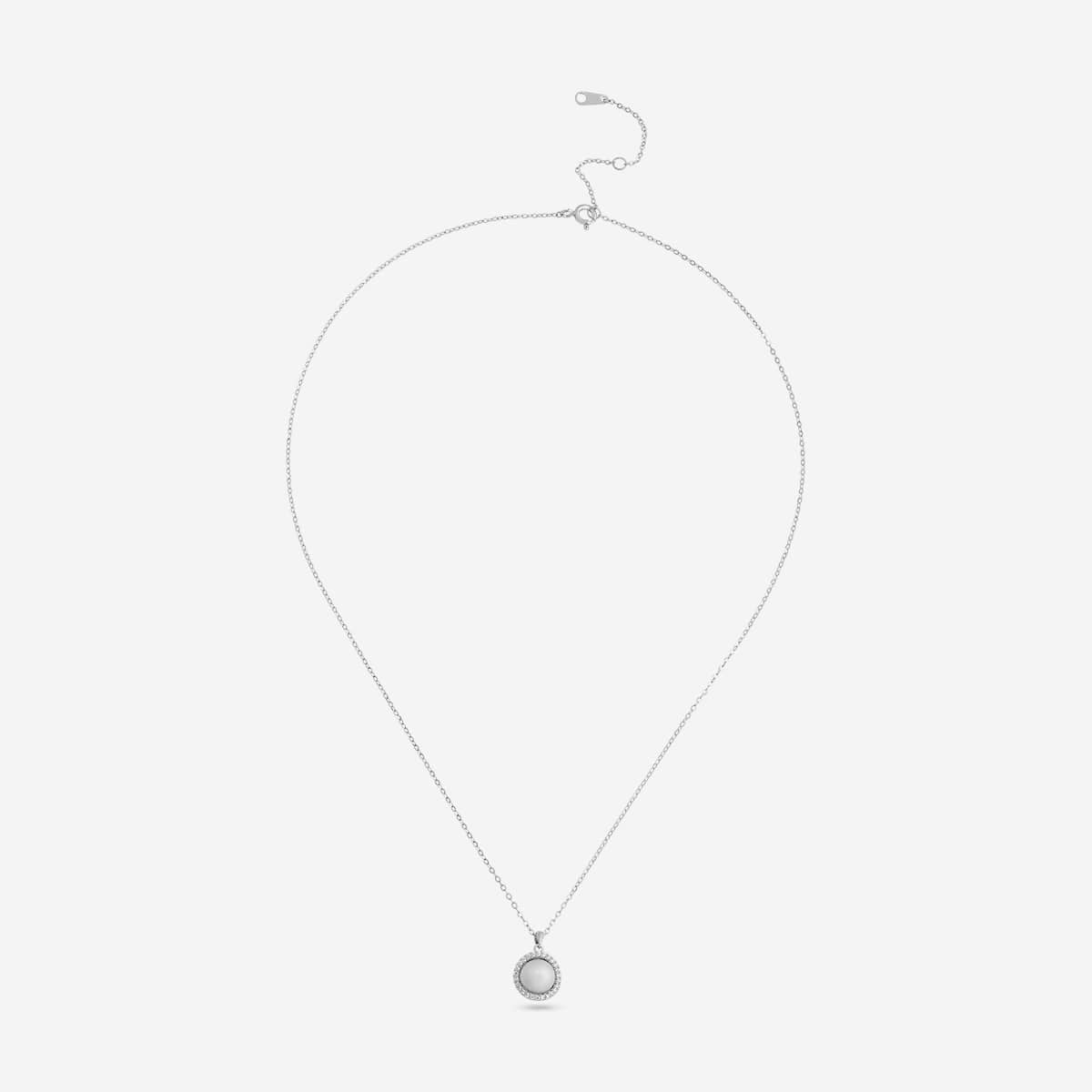 Silver Chain Pendant Earring Set 92.5 Silver Pendant with Chain and Earring Set 200652