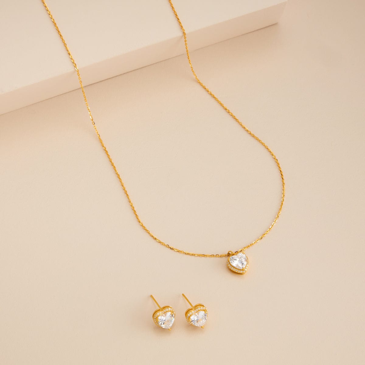 Silver Chain Pendant Earring Set 92.5 Silver Pendant with Chain and Earring Set 188219