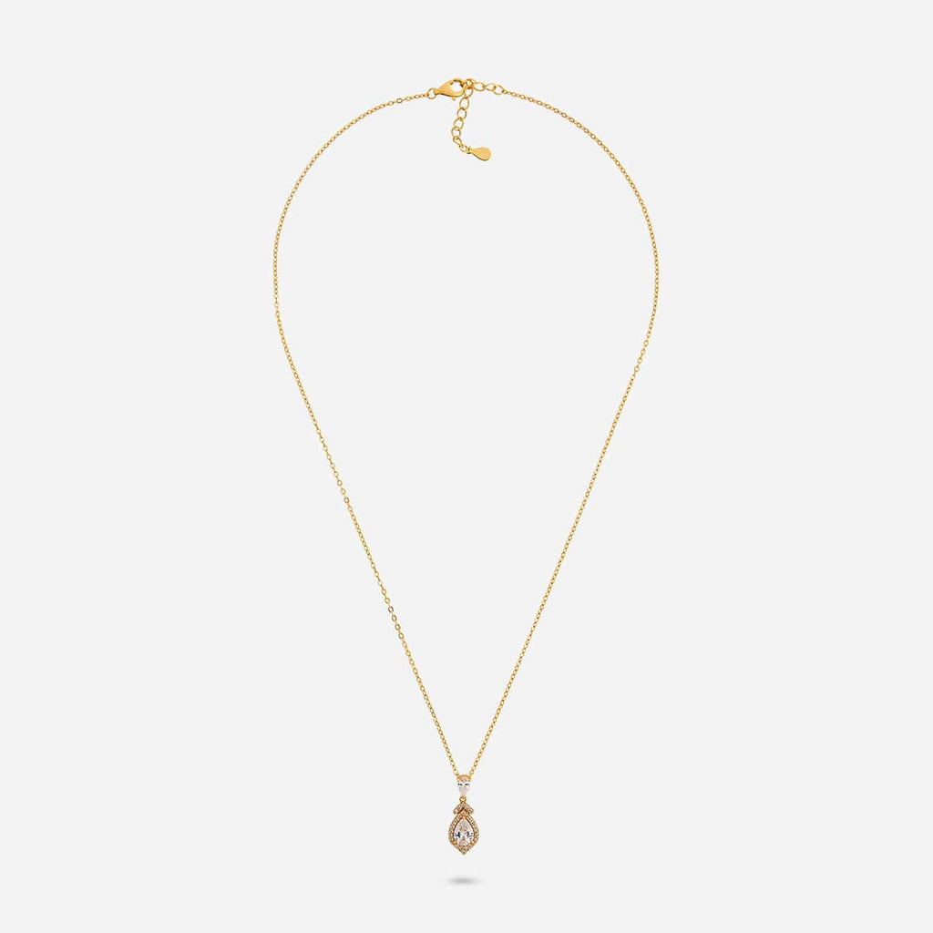 Silver Chain Pendant Earring Set 92.5 Silver Pendant With Chain and Earring Set 194150