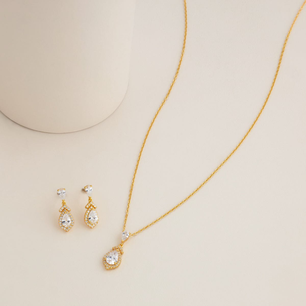 Silver Chain Pendant Earring Set 92.5 Silver Pendant With Chain and Earring Set 194150