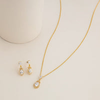 Silver Chain Pendant Earring Set 92.5 Silver Pendant With Chain and Earring Set 194150