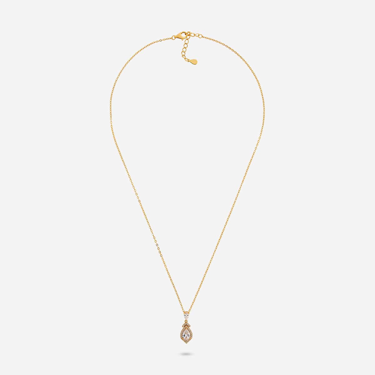 Silver Chain Pendant Earring Set 92.5 Silver Pendant With Chain and Earring Set 194150