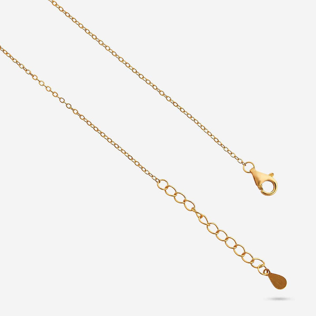 Silver Chain Pendant Earring Set 92.5 Silver Pendant With Chain and Earring Set 194165