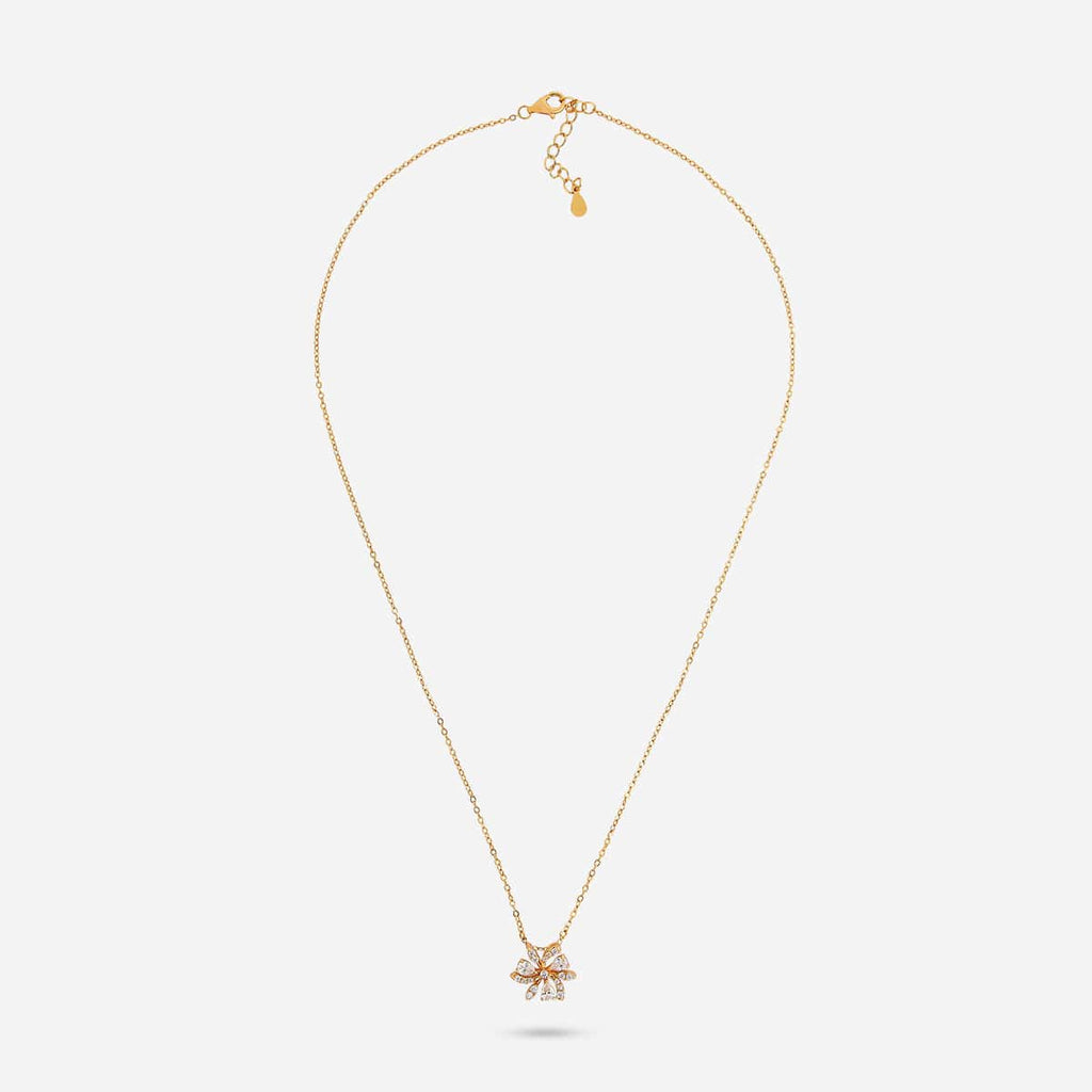 Silver Chain Pendant Earring Set 92.5 Silver Pendant With Chain and Earring Set 194165