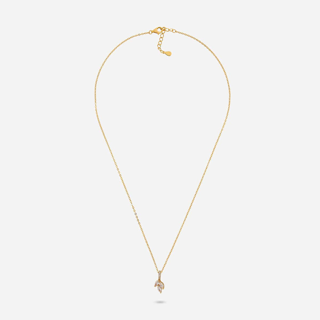 Silver Chain Pendant Earring Set 92.5 Silver Pendant With Chain and Earring Set 194168