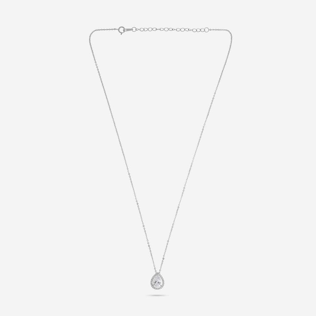 Silver Chain Pendant Earring Set 92.5 Silver Pendant with Chain and Earring Set 188213