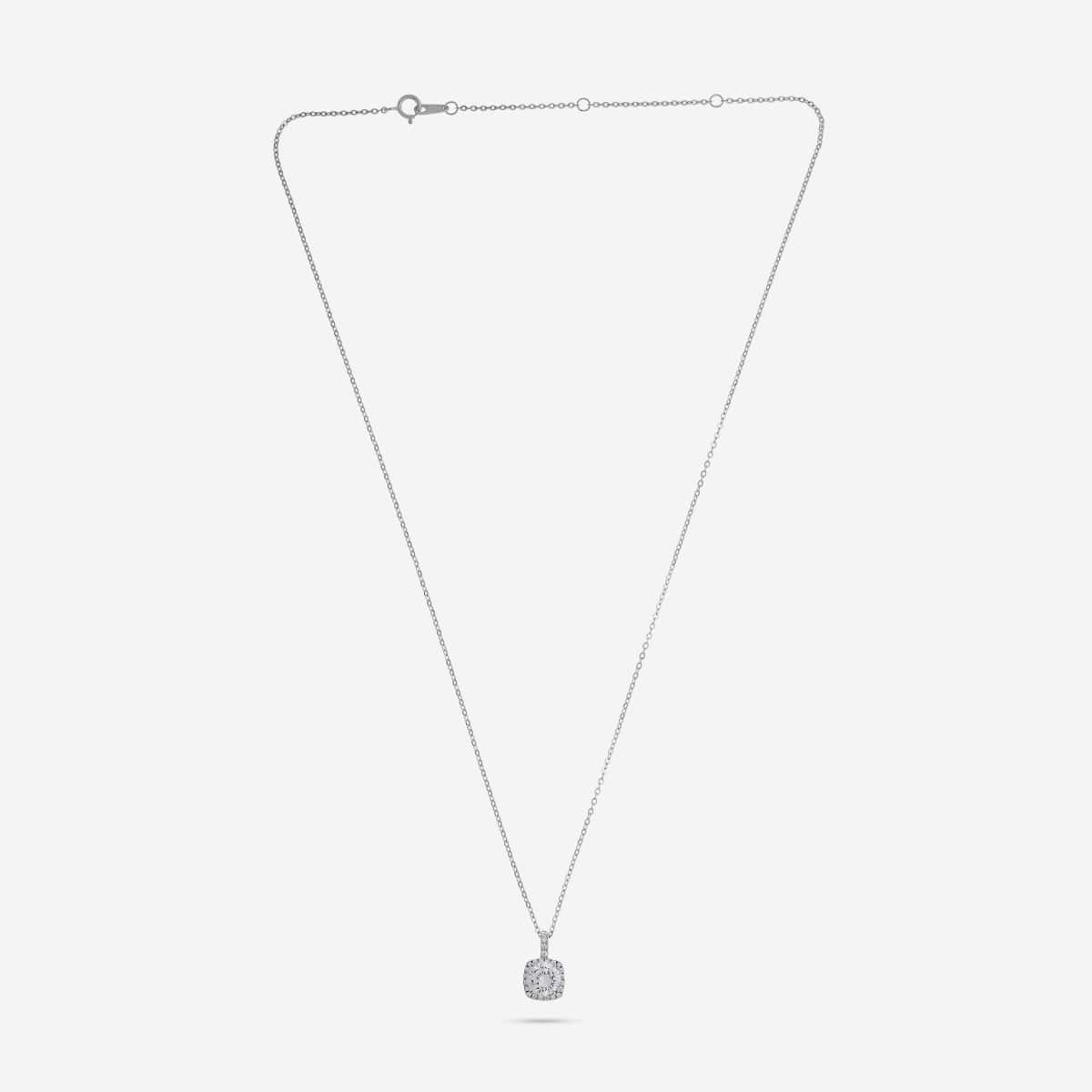 Silver Chain Pendant Earring Set 92.5 Silver Pendant with Chain and Earring Set 188216