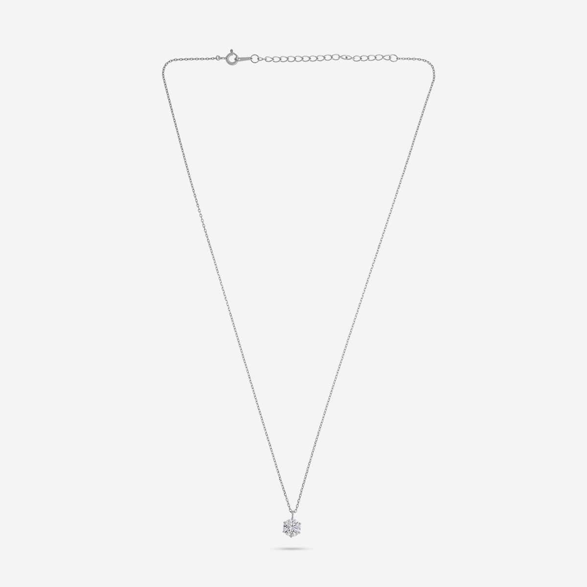 Silver Chain Pendant Earring Set 92.5 Silver Pendant with Chain and Earring Set 188218