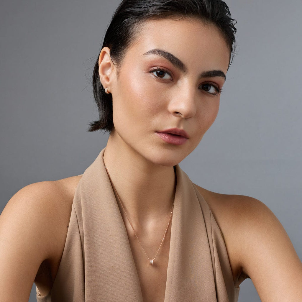 Silver Chain Pendant Earring Set 92.5 Silver Pendant with Chain and Earring Set 188237