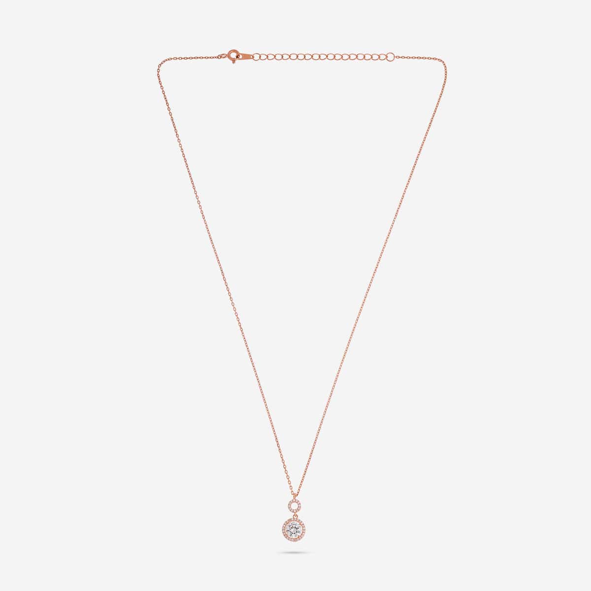 Silver Chain Pendant Earring Set 92.5 Silver Pendant with Chain and Earring Set 188240