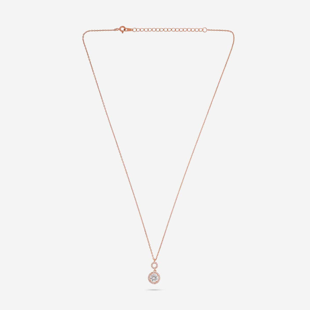 Silver Chain Pendant Earring Set 92.5 Silver Pendant with Chain and Earring Set 188240