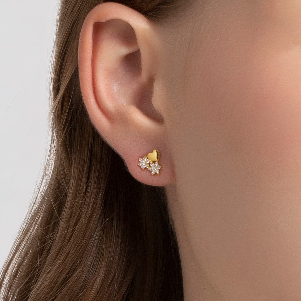 Bea Bongiasca - Gumdrop Stud Earrings with Rock Crystal and Orange Ena – AF  Jewelers