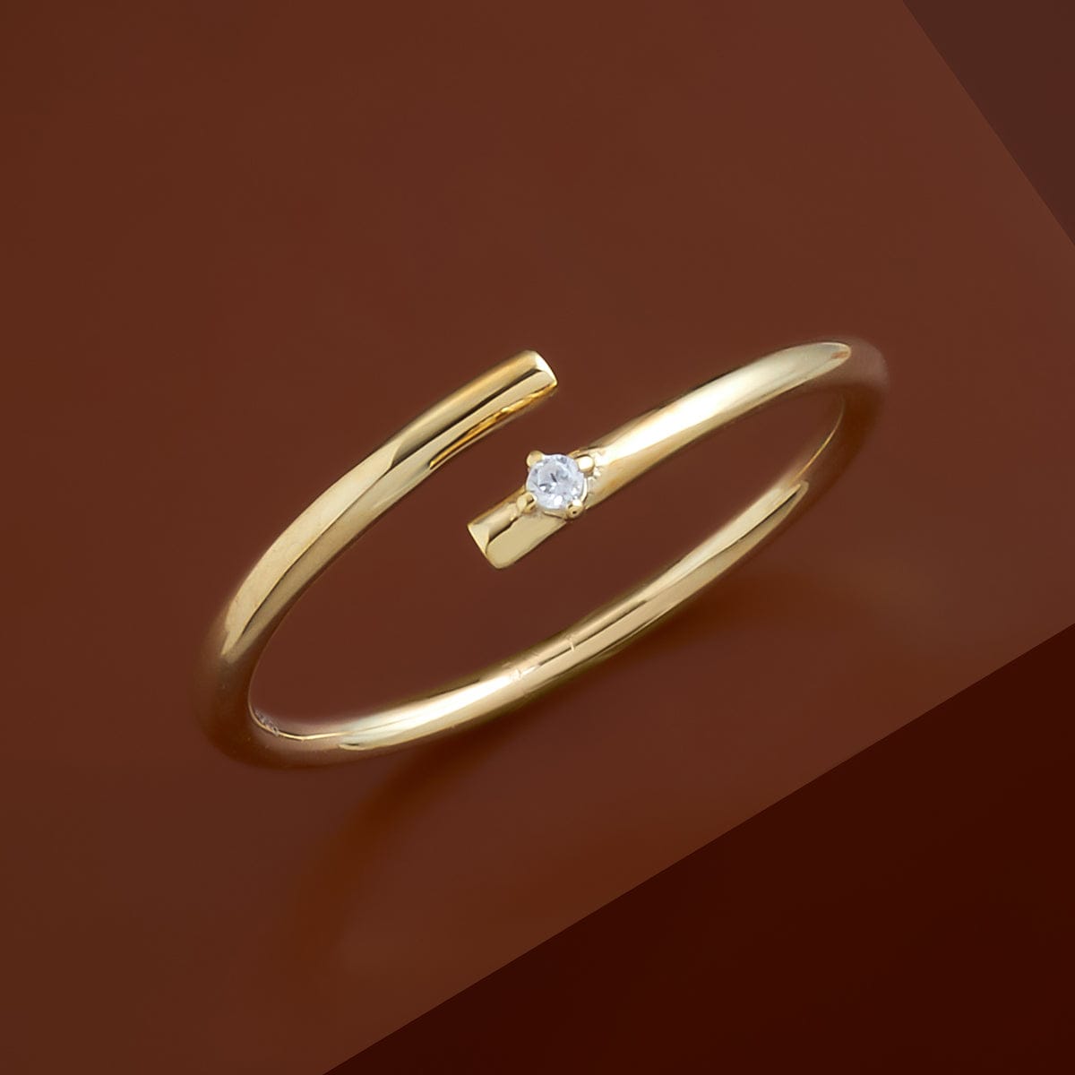 Stratura Wave Wedding Ring in Gold without stone | MYEL Design
