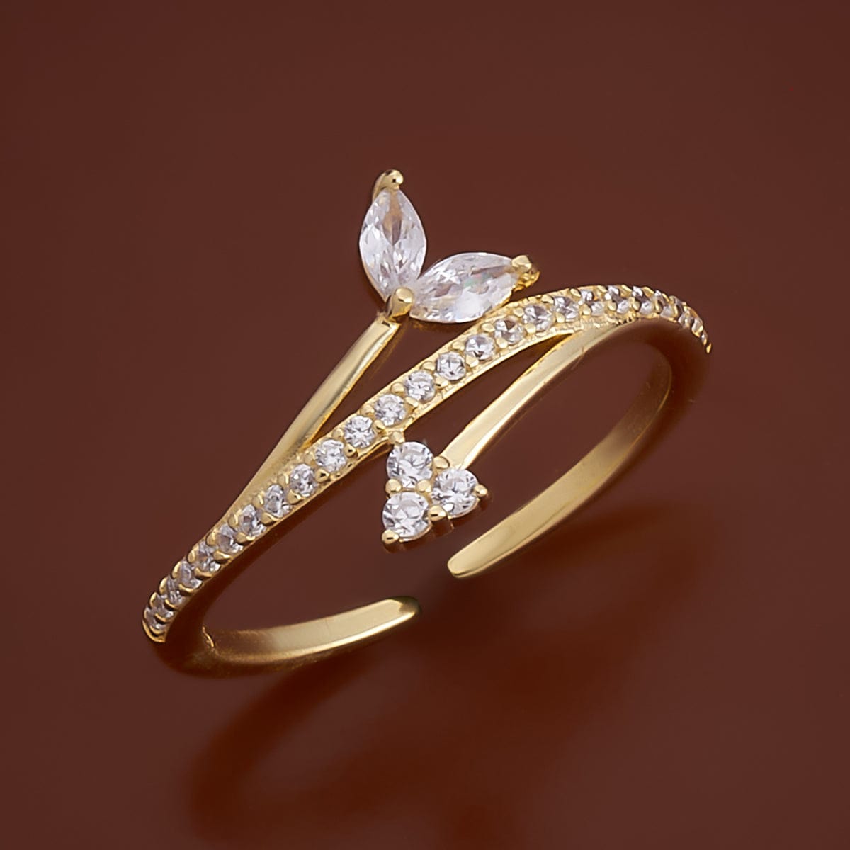 Sheen Hinged Diamond 2 Finger Ring Online Jewellery Shopping India | Rose  Gold 14K | Candere by Kalyan Jewellers