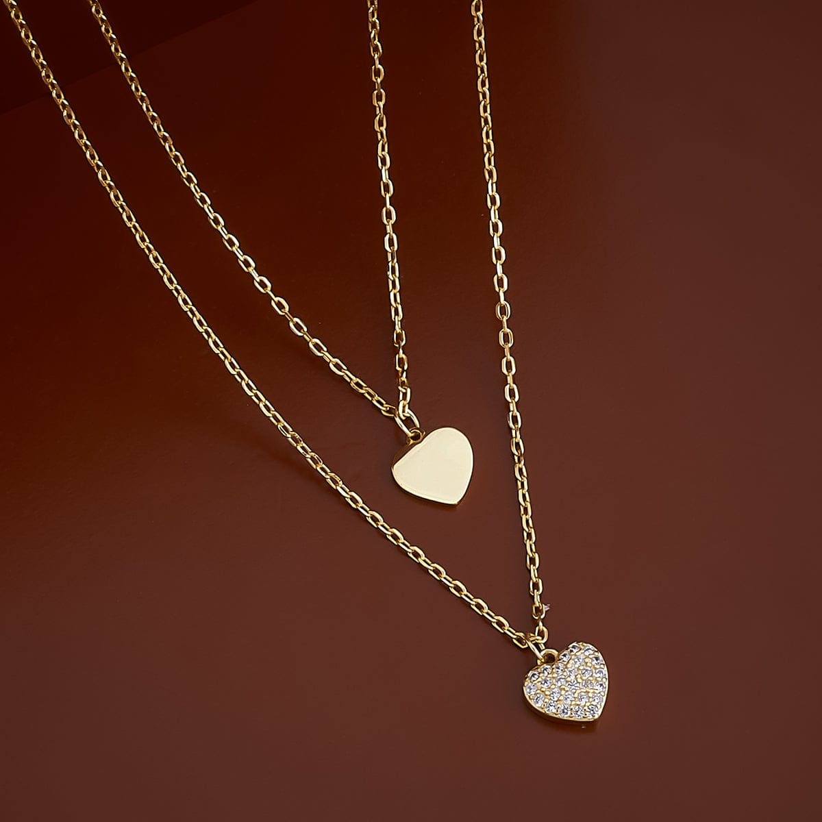 Buy 925 Sterling Silver Heart in Heart Glitter Pendant Necklace For Women  Online in India