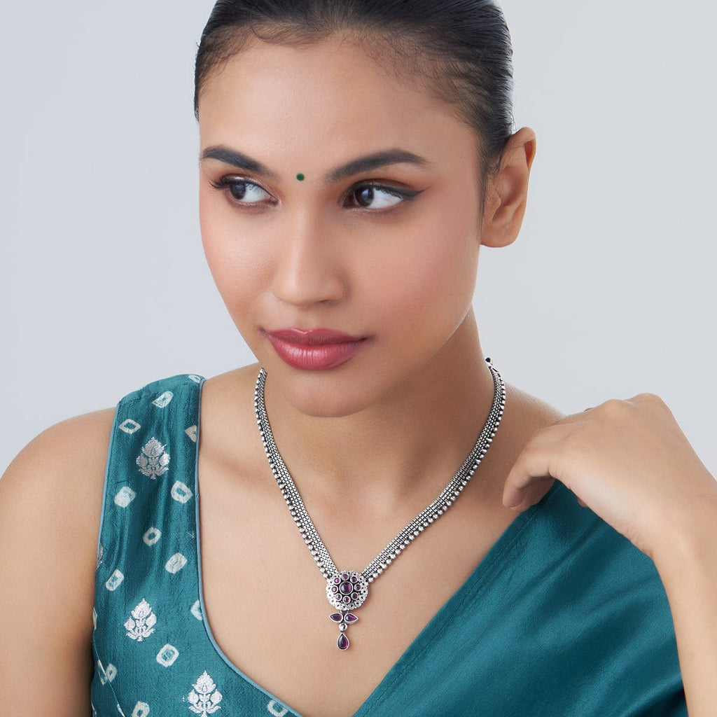 Pure Silver Ekavali Necklace main image 1