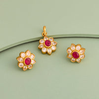 Silver Temple Pendant Earring 92.5 Silver Temple Pendant Earring 193847