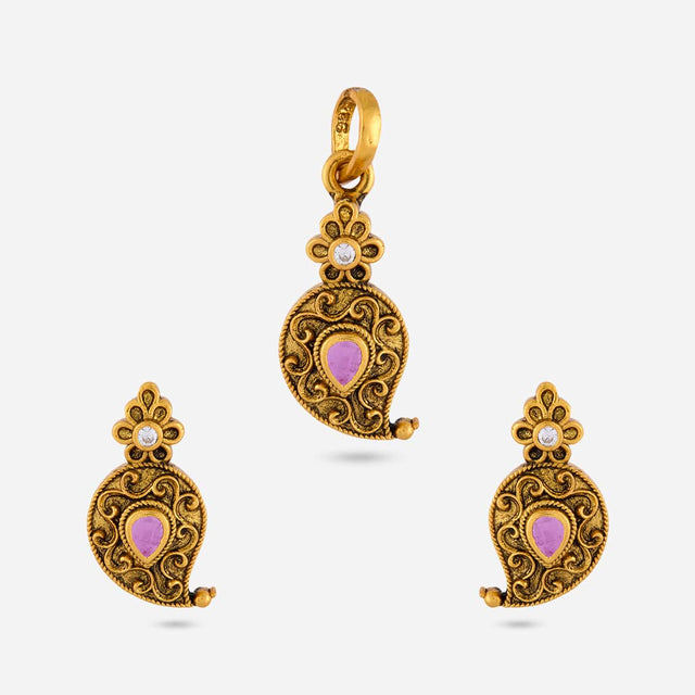 Silver Temple Pendant Earring 92.5 Silver Temple Pendant Earring 199516