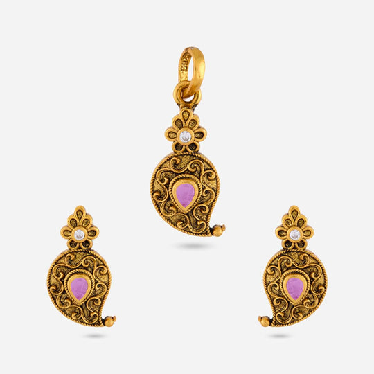 Silver Temple Pendant Earring 92.5 Silver Temple Pendant Earring 199516