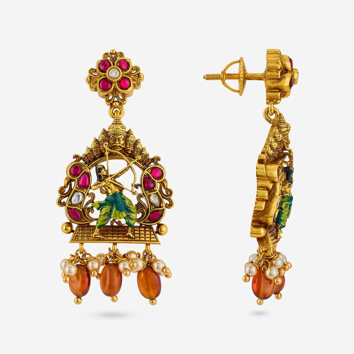 Temple Earring Silver Temple Earring 202177