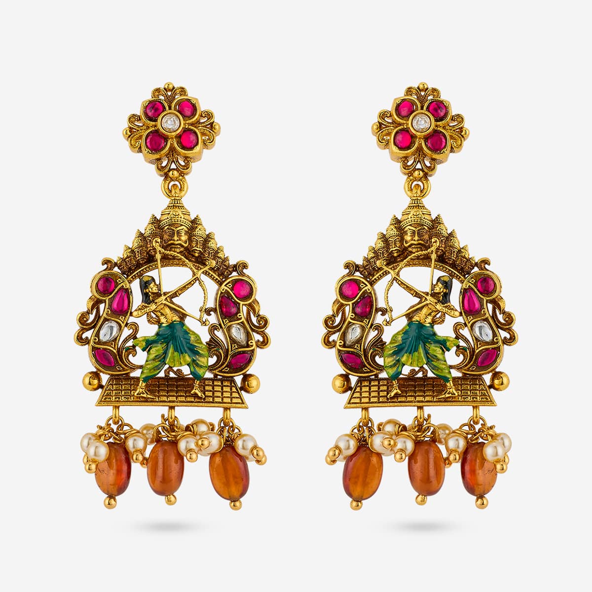 Temple Earring Silver Temple Earring 202177