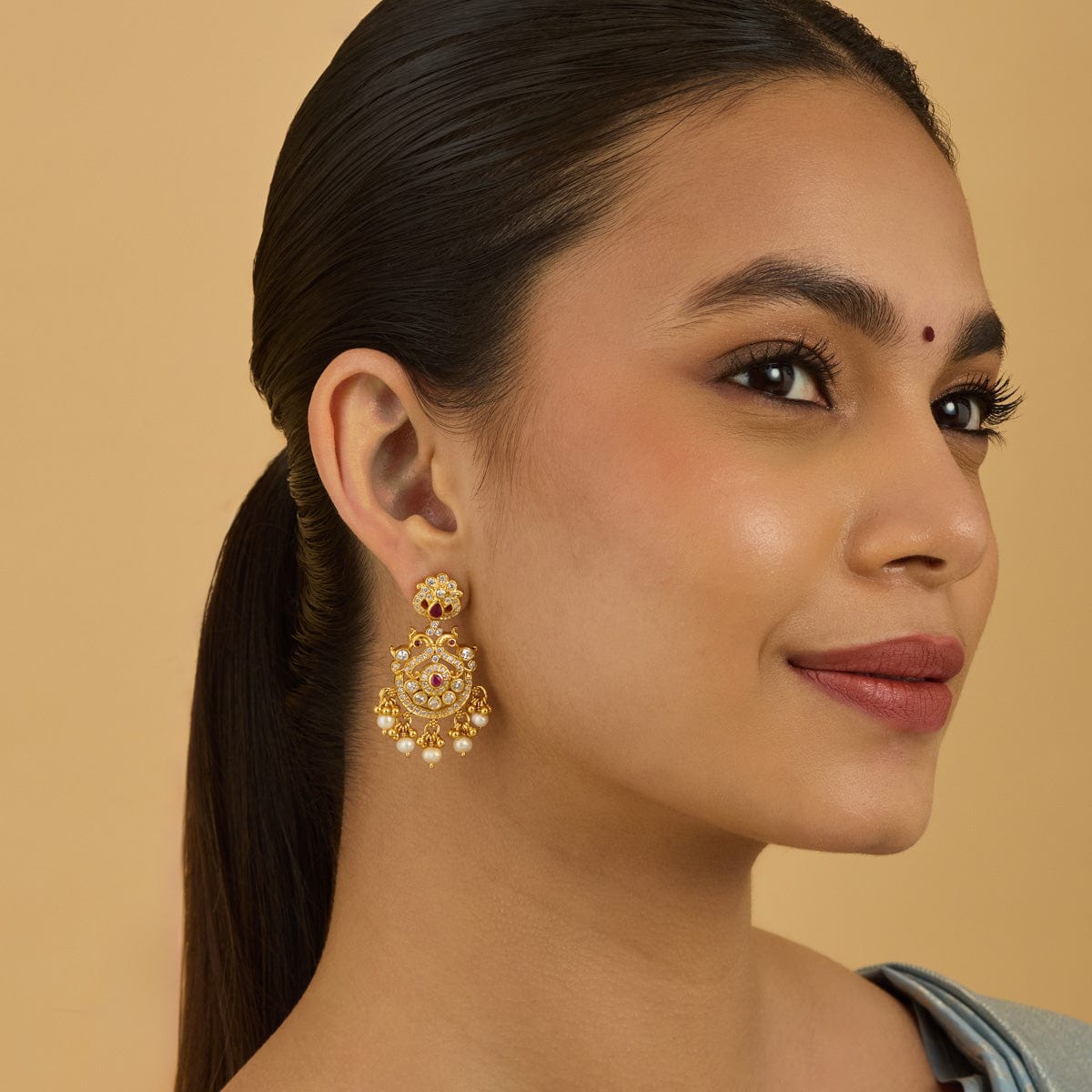 Temple Earring Silver Temple Earring 174346